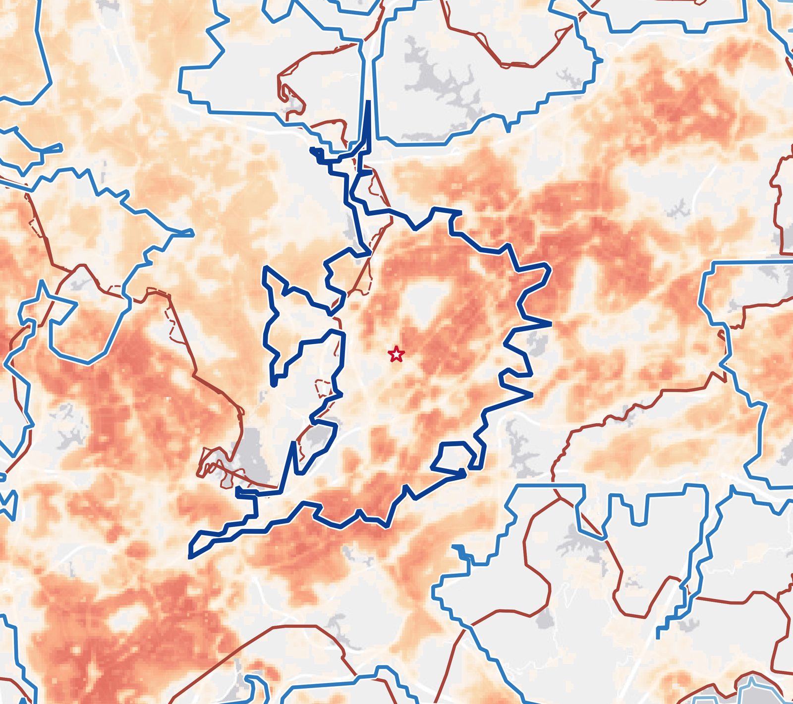 Population heatmap, site focus — Dayun Tiandi ±11 km